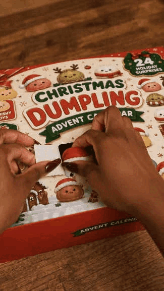 🎄 2026 Christmas Advent Calendar: Mini Dumpling Squishies, 24 Days of Squishy Stress Relief 🥟✨